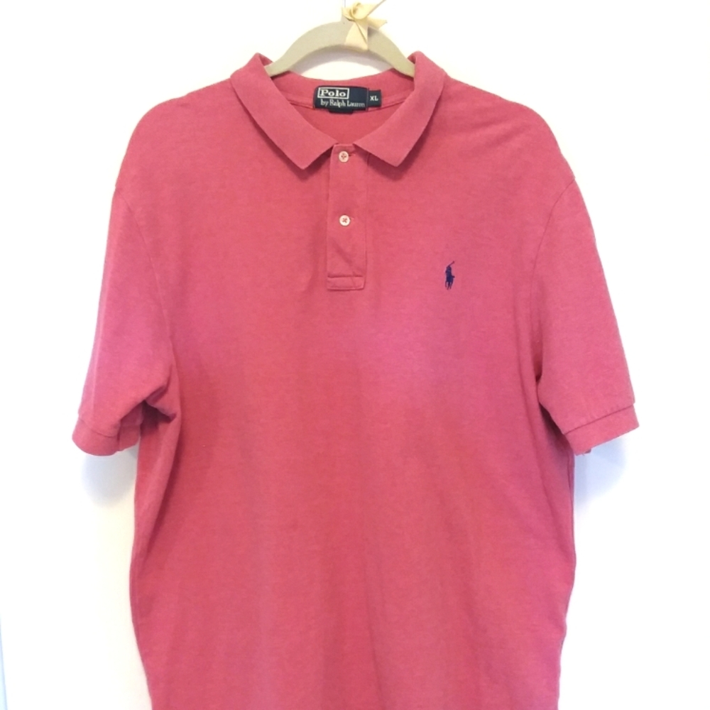 Short sleeve Ralph Lauren Polo Light Red/Blue horse